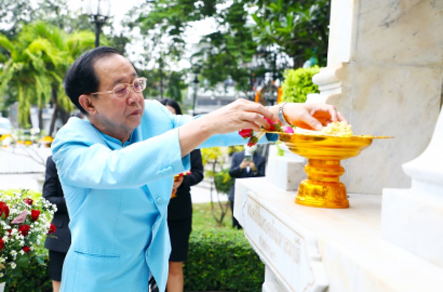 สักการะสิ่งศักดิ์สิทธิ์ประจำกระทรวงการคลัง วันสถาปนากระทรวงการคลัง ครบรอบ 148 ปี