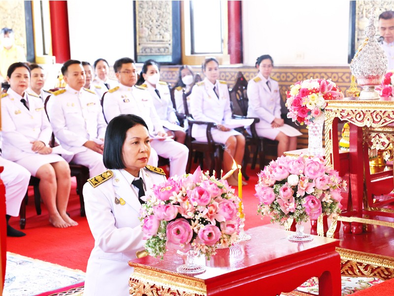 พิธีเจริญพระพุทธมนต์และเจริญจิตตภาวนา ถวายเป็นพระราชกุศล