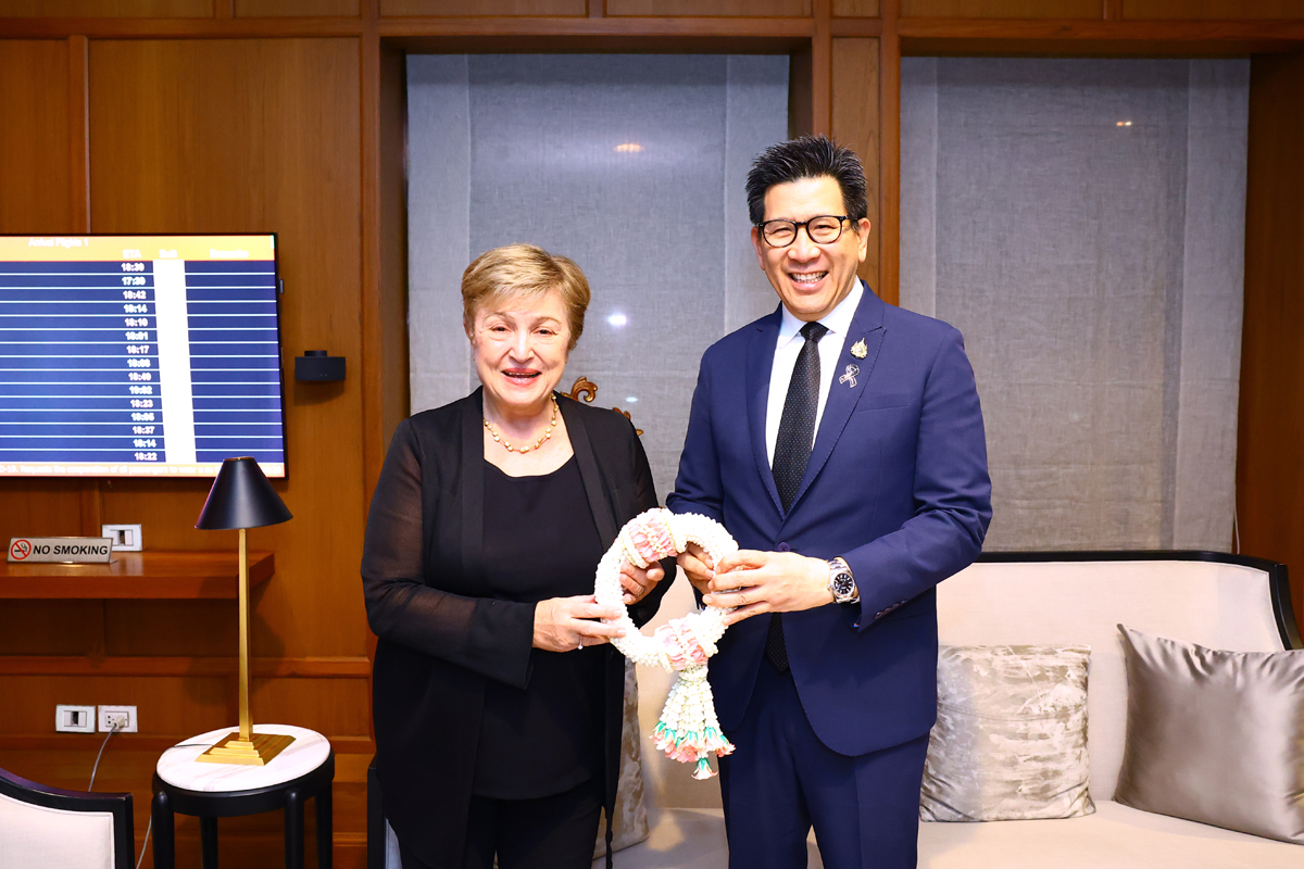 รมว.คลัง ให้การต้องรับ Ms. Kristalina Georgieva, Managing Director International Monetary Fund